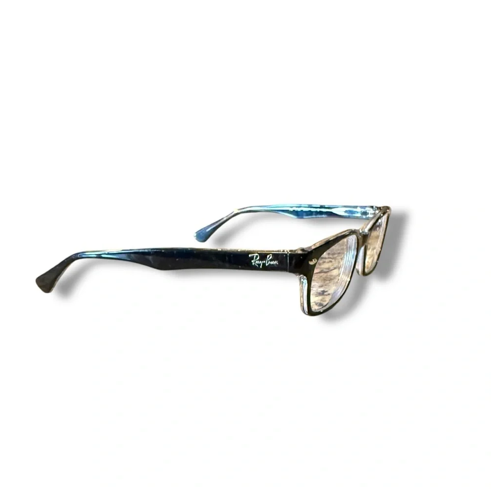 Ray-Ban Eyeglasses Frames RB51502034 Polished‎ Black On Transparent Rectangle